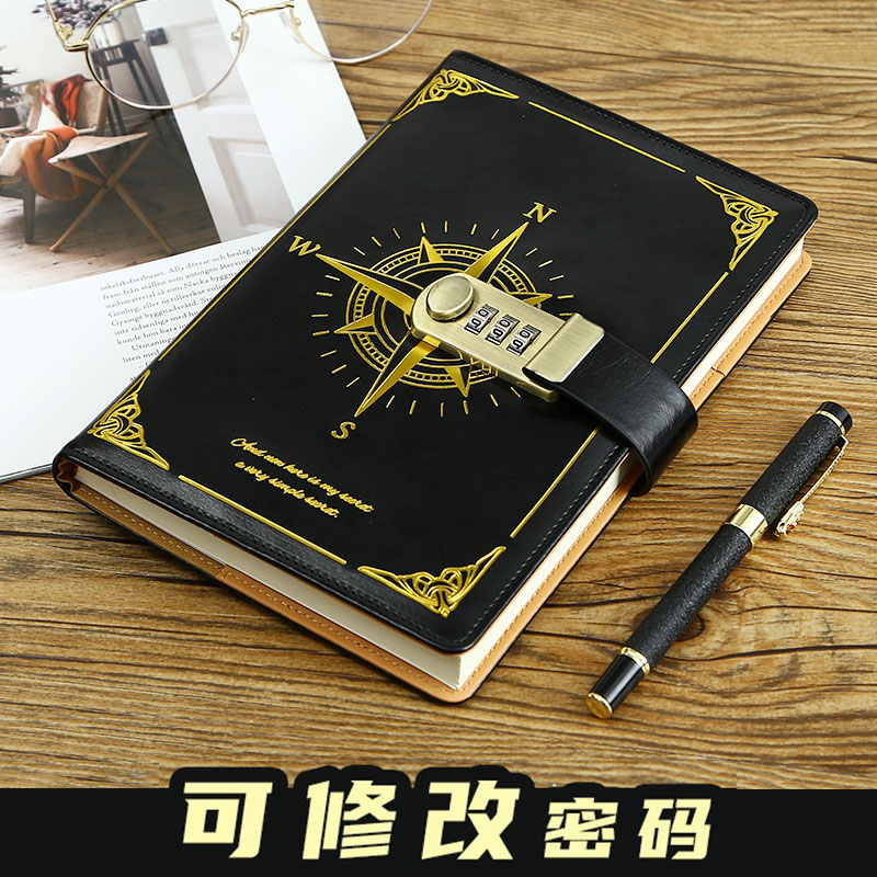 200 Sheets/400 Pages Password Notebook Diary Lock 20..